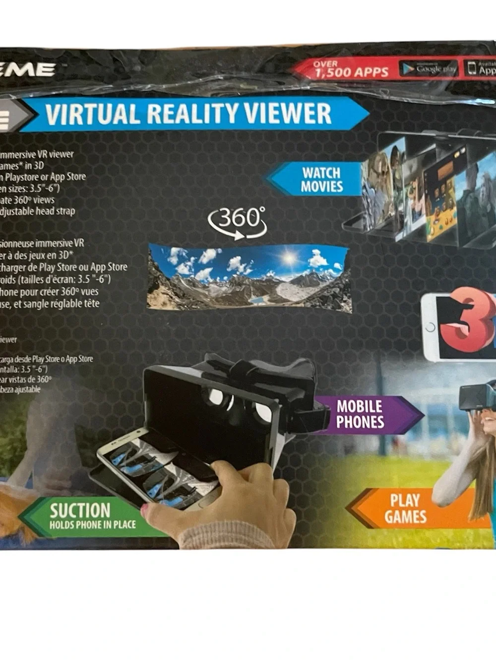 VR VUE Black Smartphone Virtual Reality viewer 3D Headset. Brand new in box.